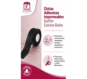 Cinta Adhesiva Impermeable Gaffer Selladora Cocina Baño
