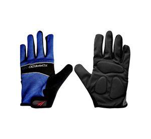 Guante Torpedo Ciclista Gel Largo Negro - Azul XXS