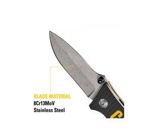 CUCHILLO NAVAJA PLEGABLE CAT 980003 PUNTA CURVA