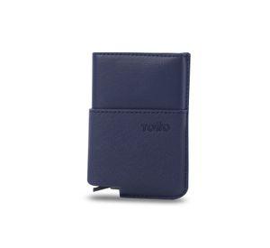 Porta Documentos Saffiano Tar con RFID Blocker Azul Totto