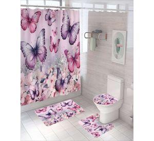 SET DE 4 PIEZAS PARA BAÑO CON ESTAMPADO 10