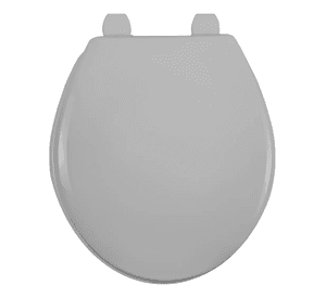 Asiento Plástico Redondo Antibacterial Color Gris - Bemis