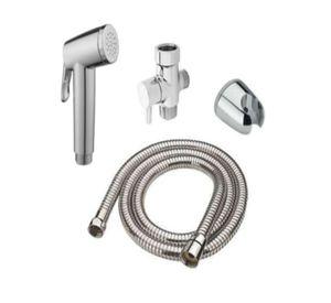 Kit Ducha Bidet Arabe Cromada Acero Inoxidable Llave De Paso