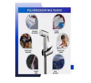 Kit Ducha Bidet Arabe Cromada Acero Inoxidable Llave De Paso