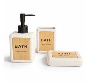 Set De Accesorios De Baño 3 Piezas Cerámica Bath
