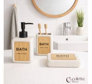 Set De Accesorios De Baño 3 Piezas Cerámica Bath