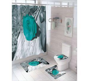 PACK DE 4 PIEZAS PARA BAÑO CON ESTAMPADO 15
