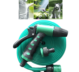 Manguera flexible 12mm pulgada rollo 30 mts pistola acoples