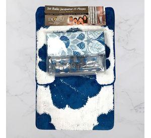 Set de Baño 15pcs Jacquard / Marino Azul Blanco – Doral