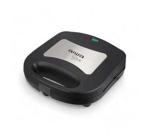 Sandwichera Tostadora de Pan Acero Inoxidable Doble Aiwa 700W