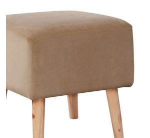 Pouf Burdeos Tela Velvet Beige
