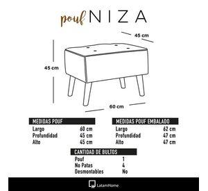 Pouf Niza Tela Velvet Verde