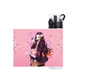 SET DISEÑO NEZUKO KIMETSU NO YAIBA BOTELLA, TERMO , TAZÓN