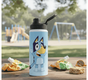 BOTELLA DE AGUA ESTAMPADA DE BLUEY, PERRO, FAMILIA, REGALO 1