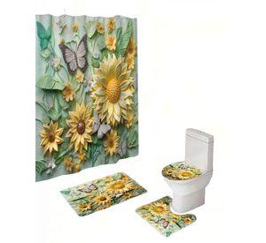 SET DE 4 PIEZAS PARA BAÑO CON ESTAMPADO 7