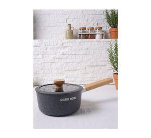 Olla Cacerola Antiadherente 18cm Con Tapa Mango Madera