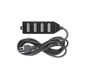 Zapatilla Alargador 3mt 4 Entradas Negro Macrotel