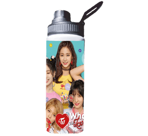 BOTELLA DE AGUA ESTAMPADA DE TWICE, KPOP 5 REGALO 850ML