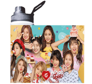 BOTELLA DE AGUA ESTAMPADA DE TWICE, KPOP 5 REGALO 850ML