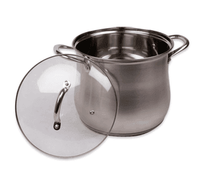 Olla Acero 26 cm Tapa de Vidrio Kassel Doral
