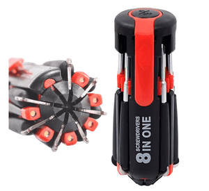 Destornillador 8 En 1 Con Linterna Led Emergencia Multiuso