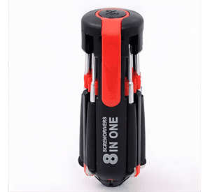 Destornillador 8 En 1 Con Linterna Led Emergencia Multiuso
