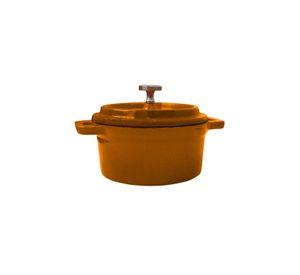 MINI OLLA HIERRO FUNDIDO NARANJA13x5cm