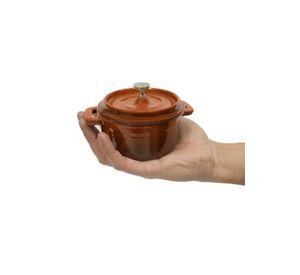 MINI OLLA HIERRO FUNDIDO NARANJA13x5cm