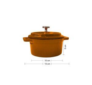 MINI OLLA HIERRO FUNDIDO NARANJA13x5cm