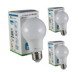 Ampolleta Led de 7W.E27.Luz Fría/ x 3 Unidades