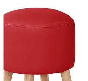 Pouf Nantes Pu Rojo