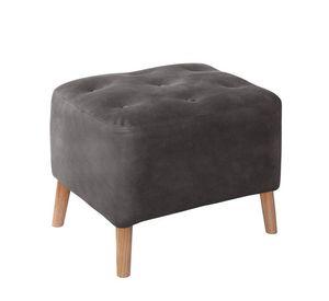 Pouf Lyon Cuero Kentucky Gris