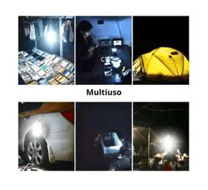 Ampolleta Led Recargable Solar Y Cable Emergencia O Camping