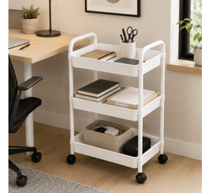 Organizador Con Rueda 3 Niveles Para Oficina Blanco Plastico 800