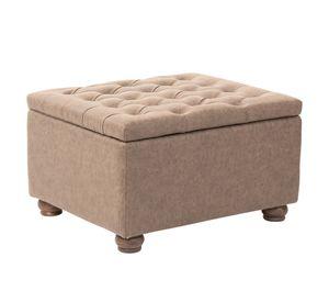 Puff Liao , puff y Baúl de eco cuero, estructura de madera
