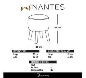 Pouf Nantes Tela Velvet Beige