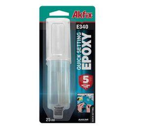 Adhesivo Epoxi Multiuso Akfix E340 Jeringa 25ml Transparente