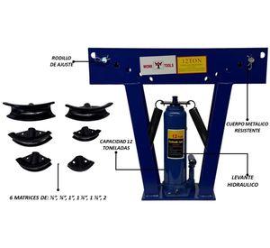 Dobladora de tubos matrices media a 2 pulgadas capacidad 12T