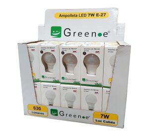 Ampolleta Led de 7W.E27.Luz Cálida/ x 20 Unidades
