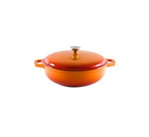 OLLA HIERRO FUNDIDO NARANJA 30x9 cm
