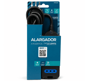 Alargador Raimax 4 Pos 1,5M RM0062BK Negro