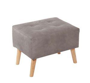 Pouf Niza Cuero Kentucky Gris