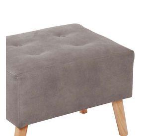 Pouf Niza  Cuero Kentucky Gris