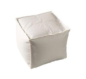 Pufs otomano de estilo nórdico Crema 45x45 cm