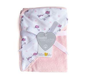 Toalla Capucha para bebé algodón diseño unicornios