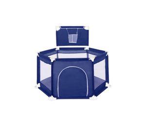 Piscina Corral Infantil Bebe Estimulación Pelotas 125x65 CM Azul