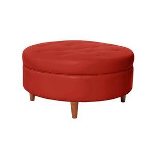 Pouf Paris Pu Rojo