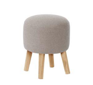 Pouf Nantes Lino Gris Claro