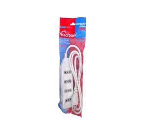 Zapatilla Alargador 3mt 4 Entradas Blanco