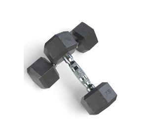 Mancuerna Hexagonal Recubierta En Caucho 7 5 Kg